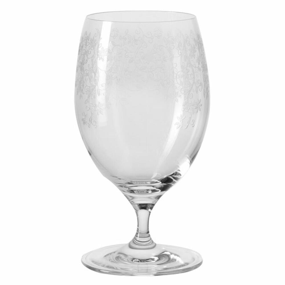 Leonardo Chateau water glass set of 6, drinking glass, juice glass, elegant glass with engraving, 370 ml, 17451