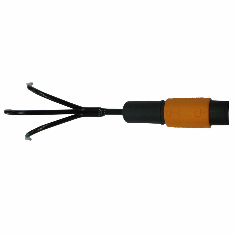 Fiskars QuikFit Kralle Breit, Einstecher, Werkzeugkopf, Gartenzubehör, Stahl, Schwarz / Orange, 9 cm, 1000683