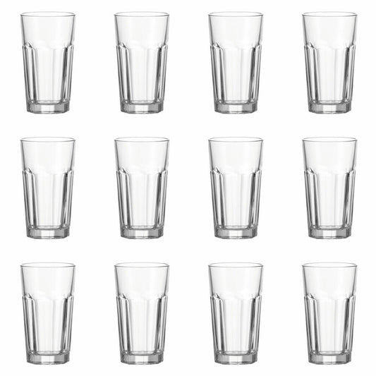 Leonardo Rock Longdrinkglas XL 12er Set, Cocktailglas, Becher, Klarglas, Glas, 390 ml, 17203
