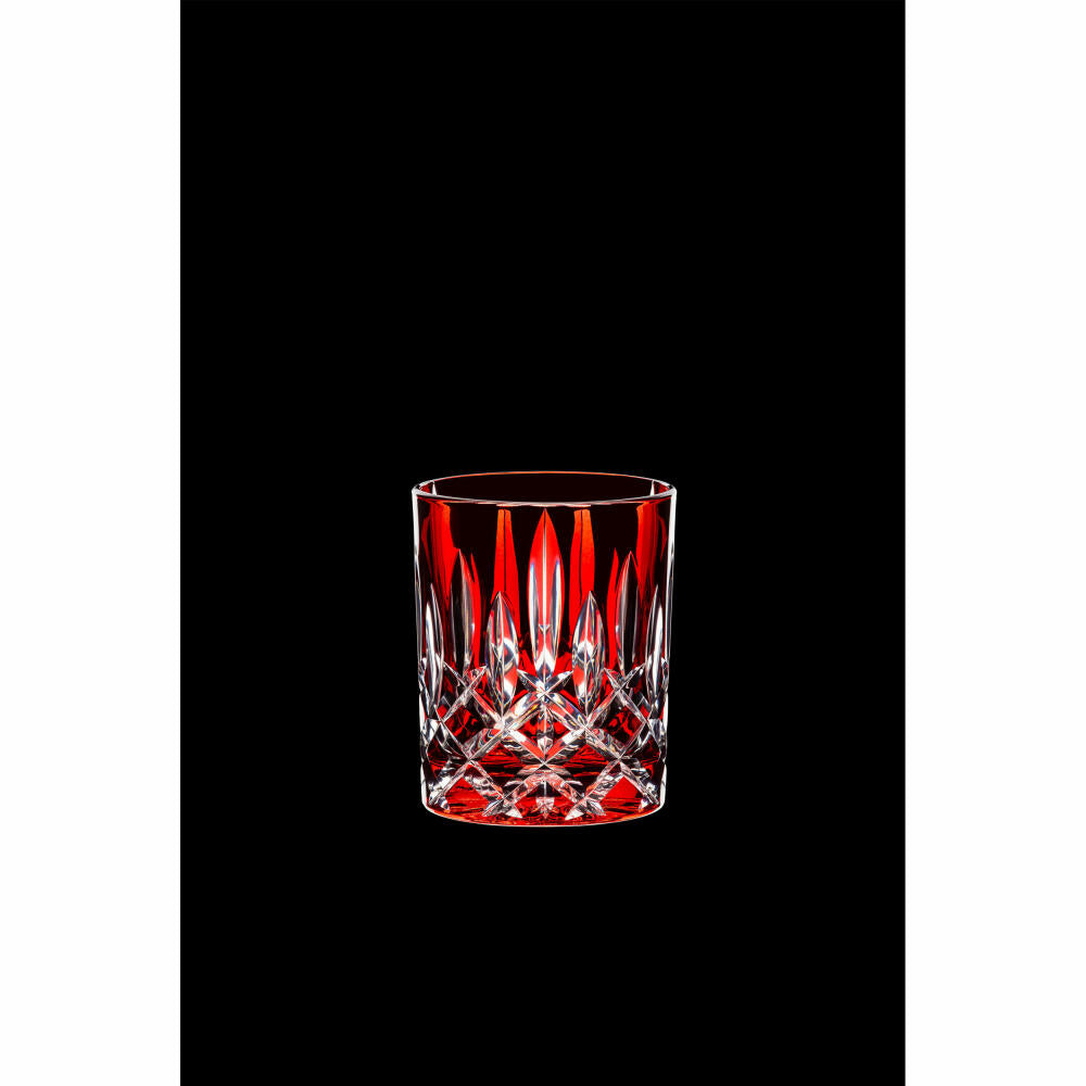 Riedel Laudon Becher, Whiskybecher, Tumbler, Trinkbecher, Glas, Trinkglas, Kristallglas, Rot, H 10 cm, 1515/02S3R