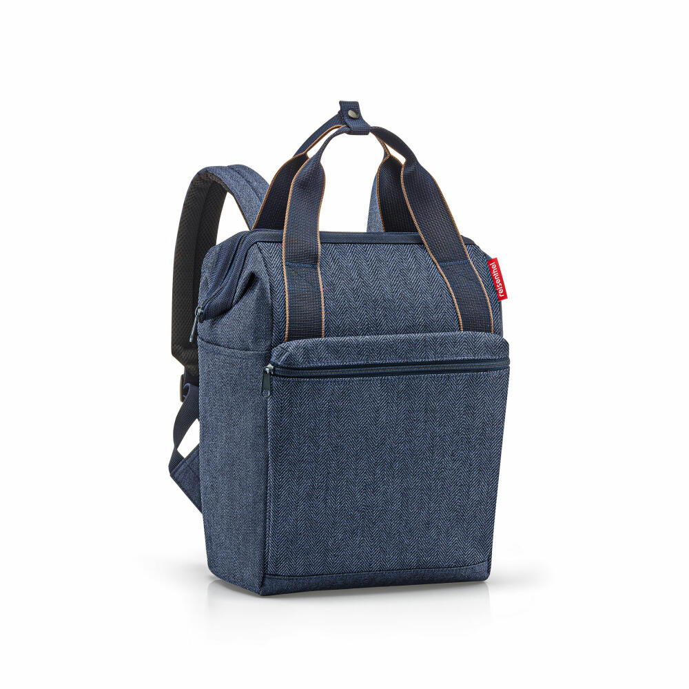 reisenthel allrounder R, Reisetasche, Rucksack, Herringbone Dark Blue, 12 L, JR4113