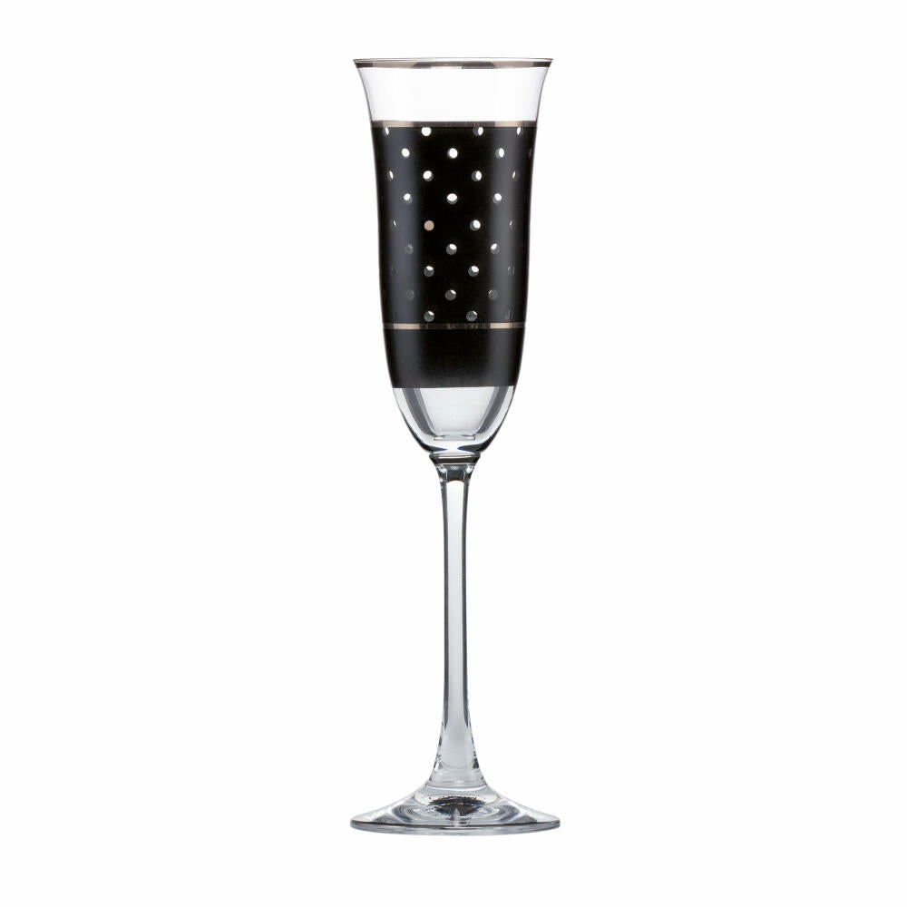 Goebel Château Schwarz-Weiß Dots Sektglas, Sektkelch, Sekt Glas, Champagnerglas, Sektflöte, Maja Prinzessin Von Hohenzollern, 27050201