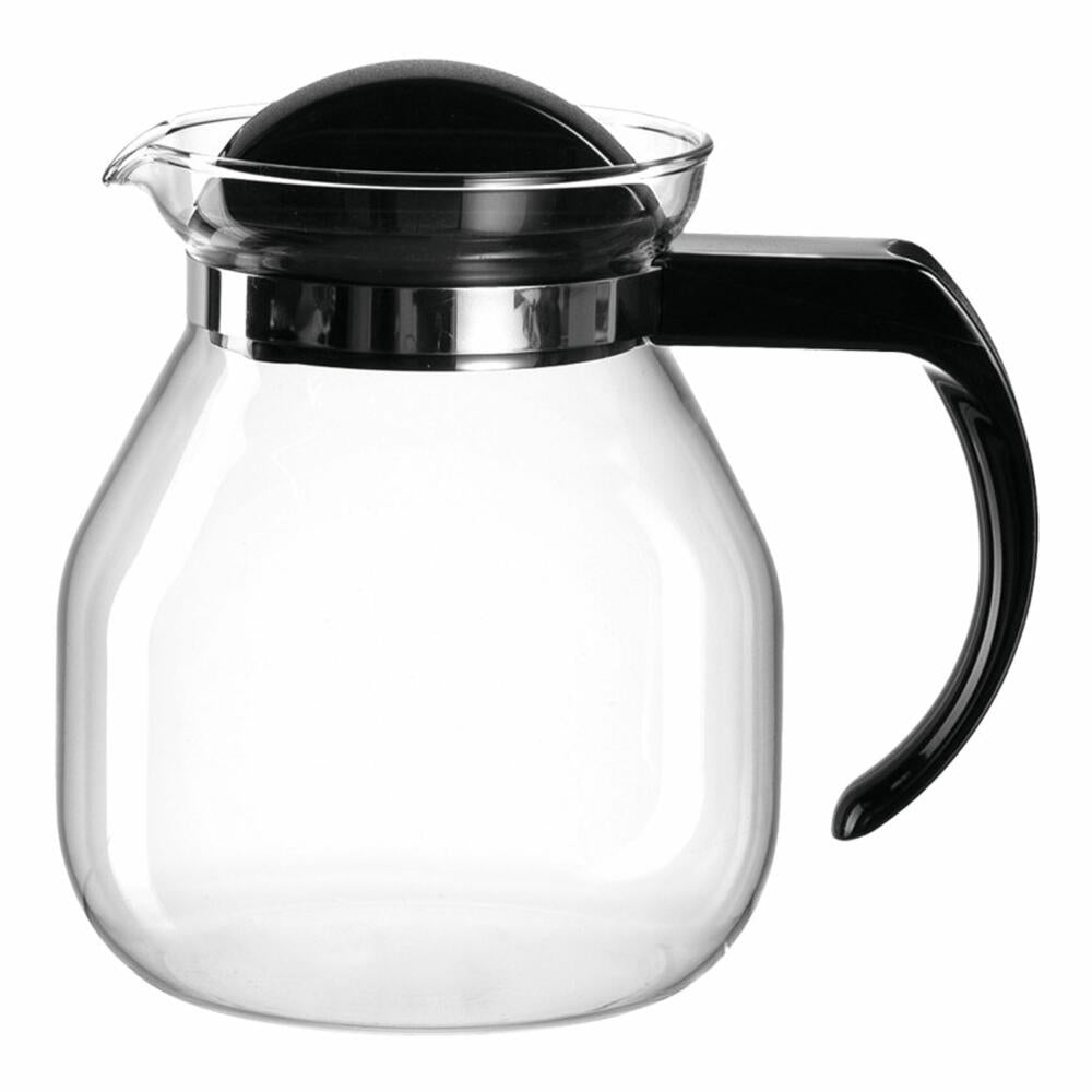 montana: :content teapot, glass pot, tea maker, coffee pot, tea pot, glass, black, 950 ml, 057866