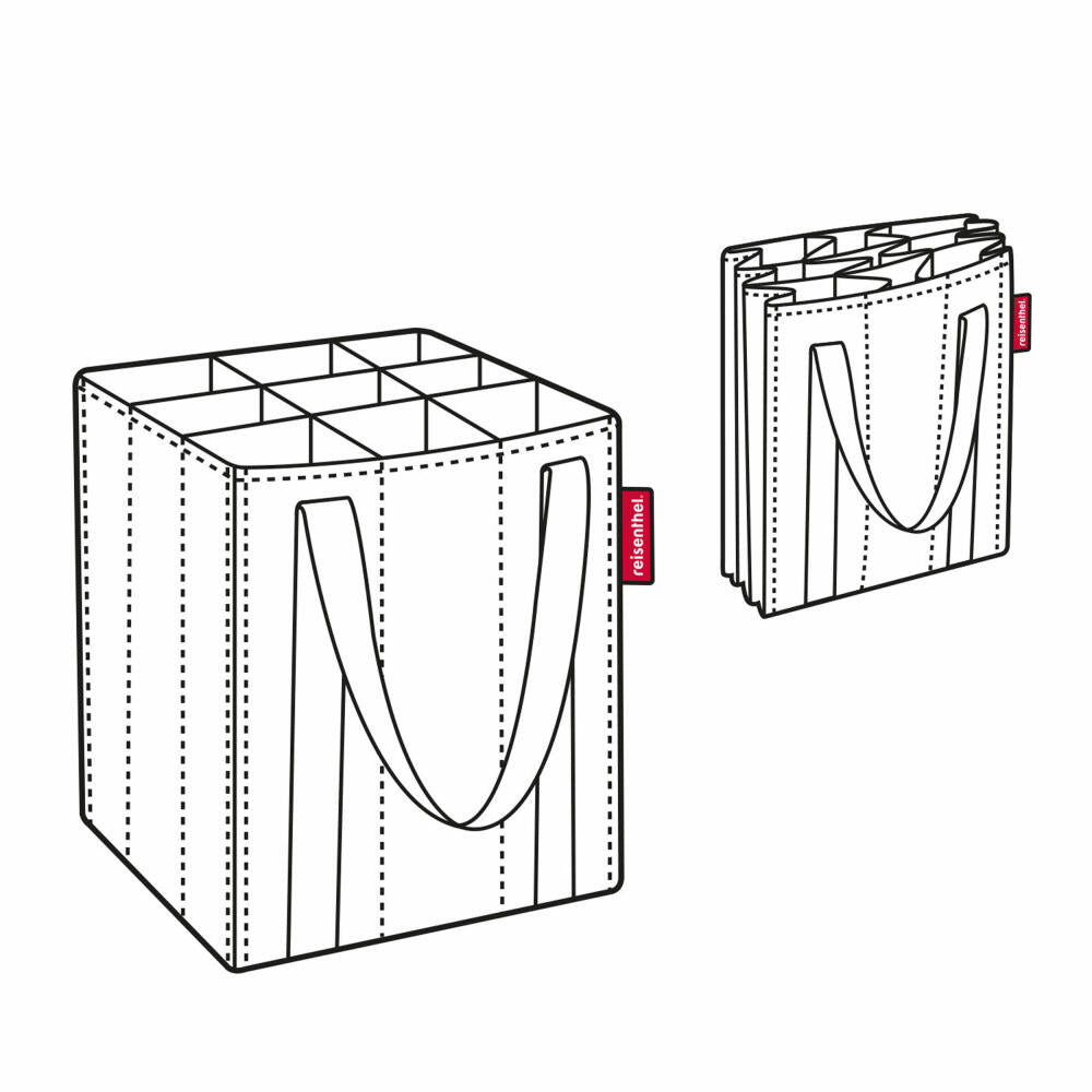 reisenthel bottlebag, for 9 bottles, carrying bag, bottle basket, bottle bag, Twist Silver, ZJ7052