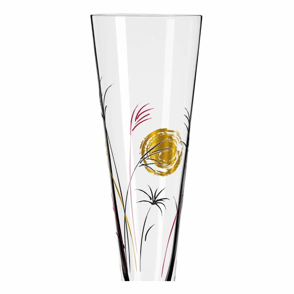 Ritzenhoff Champagne Glass Goldnacht Champagne 013, Rachel Hoshino, Crystal Glass, 205 ml, 1071013