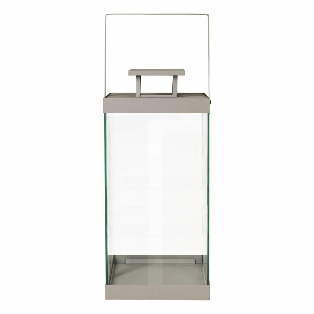 Blomus Laterne Finca Groß, Indoor Laterne, Windlicht, Stahl pulverbeschichtet, Glas klar, Mourning Dove, 46 cm, 66187