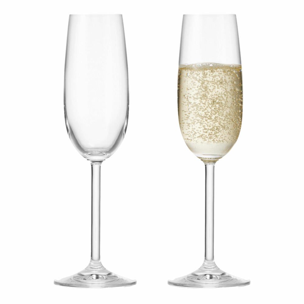 montana: :pure sparkling wine glass, set of 6, champagne glass, sparkling wine flute, sparkling wine goblet, prosecco glass, sparkling wine glass, 140 ml, 042384