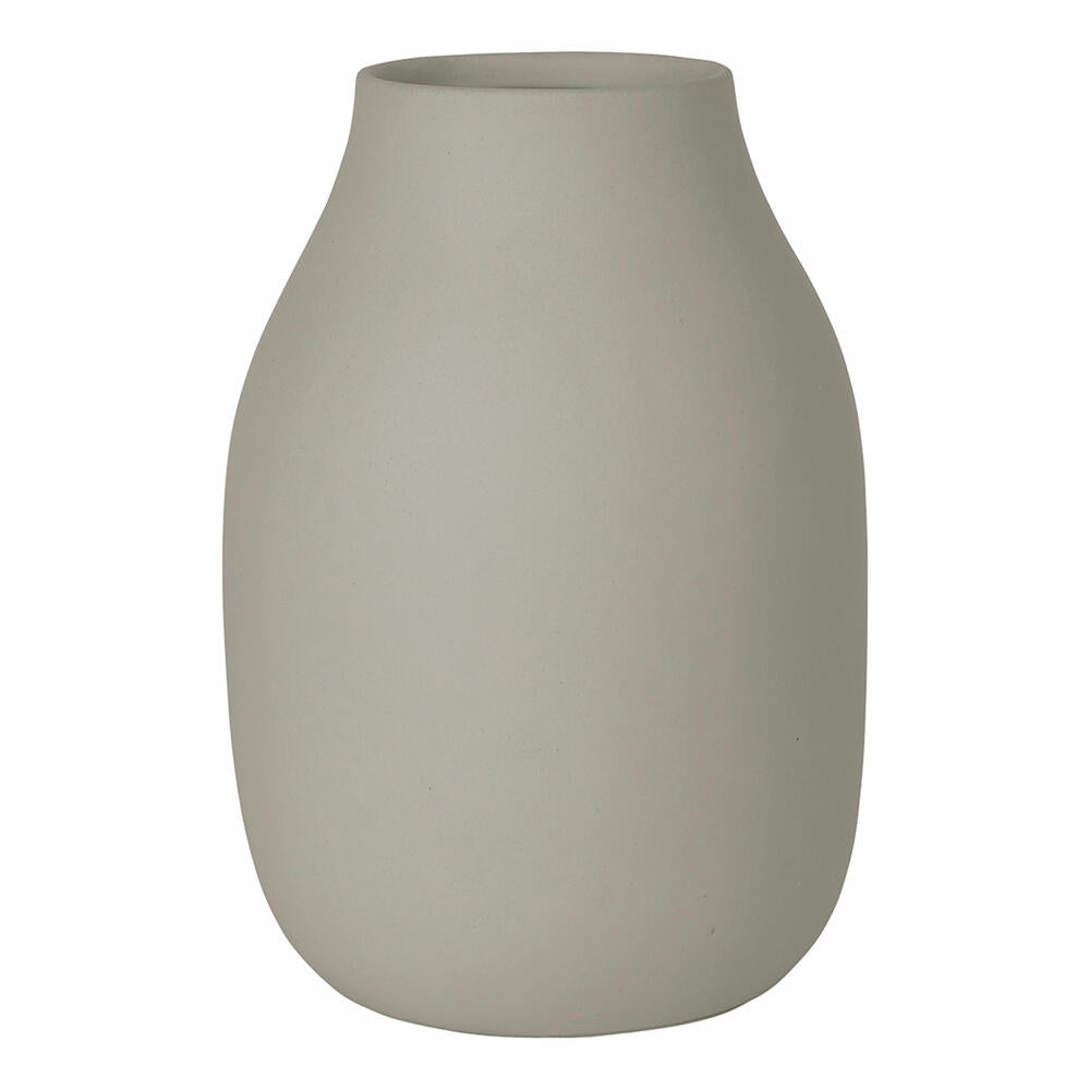 Blomus Vase Colora S, Dekovase, Blumenvase, Keramik, Mourning Dove, 15 cm, 66207