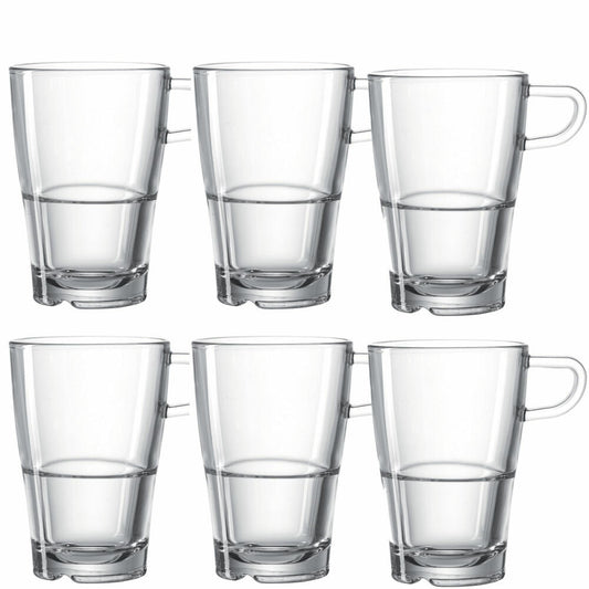 Leonardo Senso Latte Macchiato Becher 6er Set, Kaffeetasse, Kaffee Tasse, Glas, 230 ml, 14650