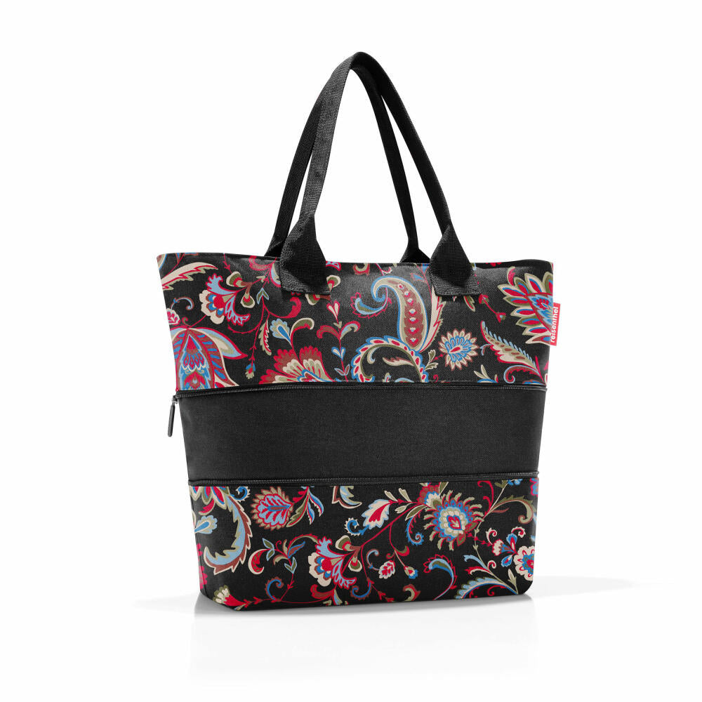 reisenthel shopper e1, Einkaufstasche, Tragetasche, Paisley Black, 12 L, RJ7064