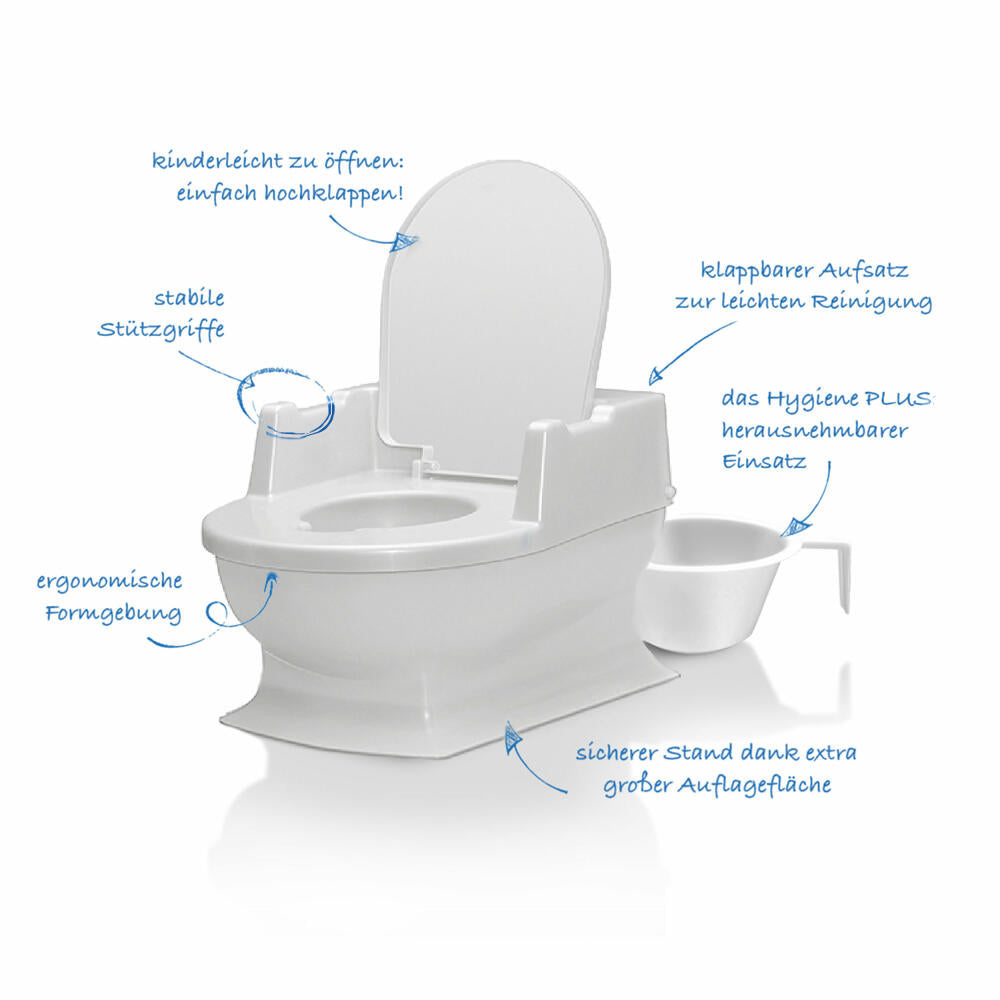 reer SitzFritz Mini-Toilet, Children's Toilets, Potty, Toilet Trainer, Children's Toilet, Learning Potty, White, 44220