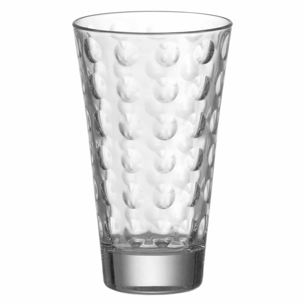 Leonardo Optic Becher groß, Trinkglas, Wasserglas, Glas, 300 ml, 12684