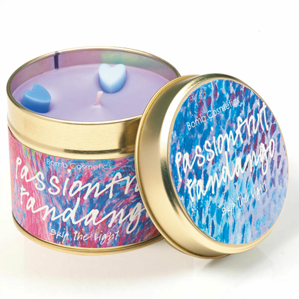 Bomb Cosmetics Scented Candle in Tin Passionfruit Fandango, Tin Candle, Colorful, PPASFAN04