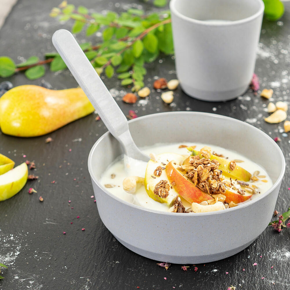 reer Growing Besteck, 4-tlg., Kinderbesteck, Löffel, Gabel, Kinder, Blau / Grau, 22063