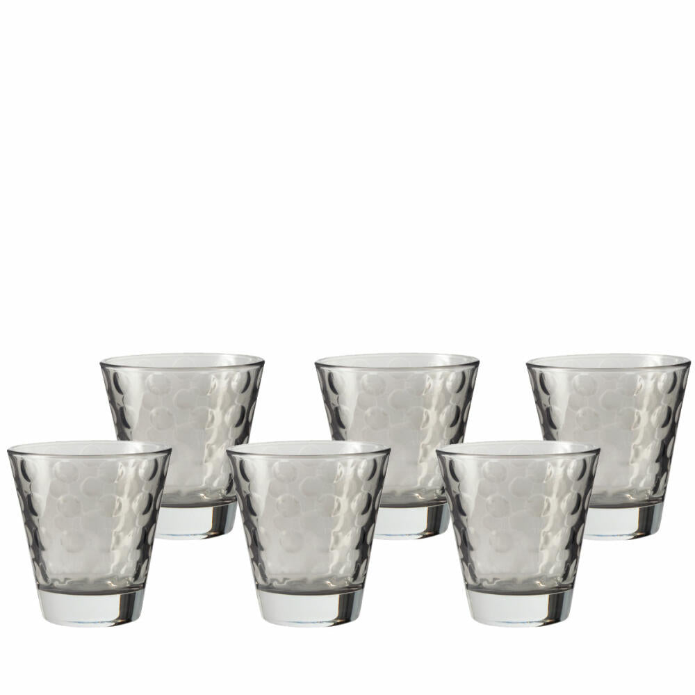 Leonardo Optic whiskey tumblers set of 6, whiskey, whiskey glass, tumbler, glass, Basalto, 140 ml, 17993