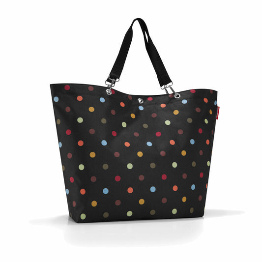reisenthel shopper xl, tasche für einkauf, einkaufstasche, dots / schwarz mit bunten punkten, ZU7009