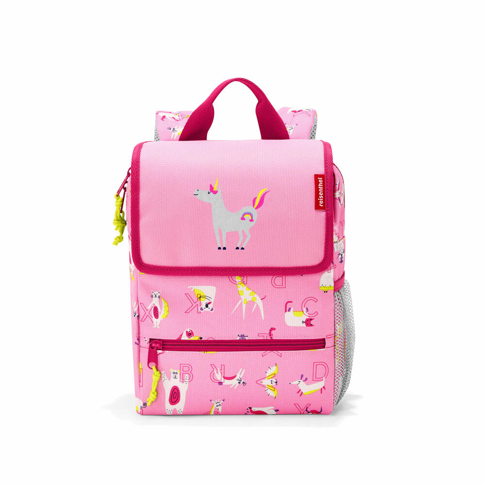 reisenthel backpack kids, Rucksack, Schulranzen, Tournister,Kindergartenrucksack, Reisetasche, Schultertasche, Polyestergewebe, ABC Friends, Pink, 5 L, IE3066