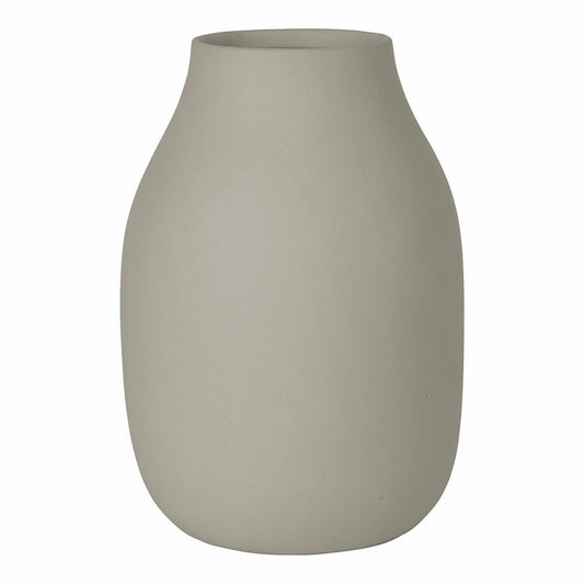 Blomus Vase Colora L, Dekovase, Blumenvase, Keramik, Mourning Dove, 20 cm, 66209