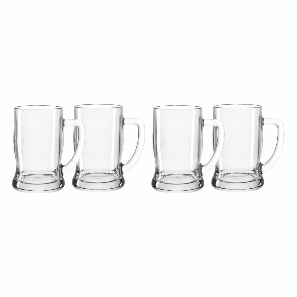 Leonardo Taverna beer mug, set of 4, beer mug, jug, beer glass, tankard, beer glass, glass mug, 500 ml, 49458