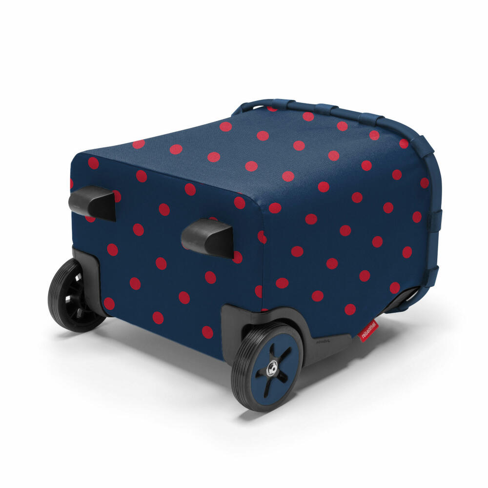 reisenthel carrycruiser, Einkaufsroller, Einkaufswagen, Trolley, Einkaufstrolley, Polyestergewebe, Frame Mixed Dots Red, 40 L, OE3076