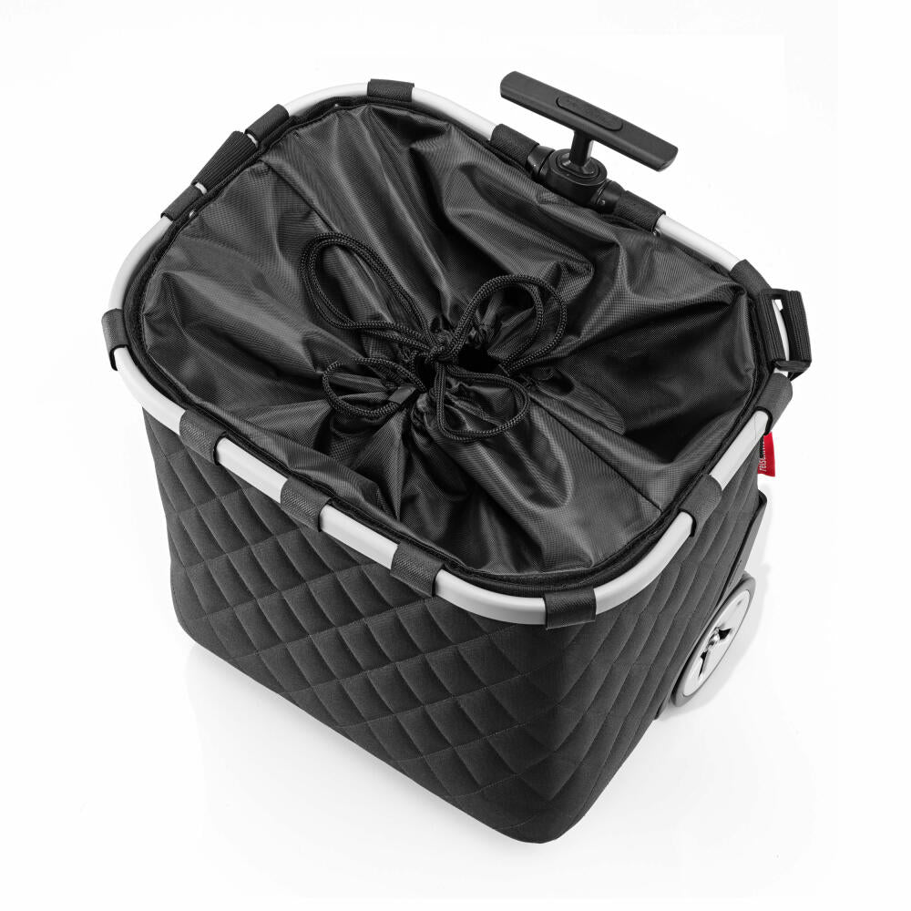 reisenthel carrycruiser, shopping trolley, shopping cart, trolley, shopping trolley, polyester fabric, Rhombus Black, 40 L, OE7059