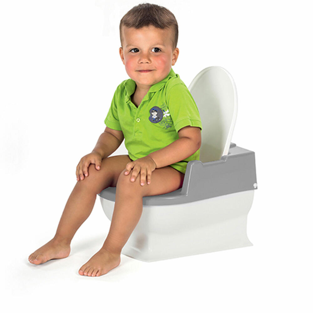 reer SitzFritz Mini-Toilet, Children's Toilets, Potty, Toilet Trainer, Children's Toilet, Learning Potty, White / Grey, 44221