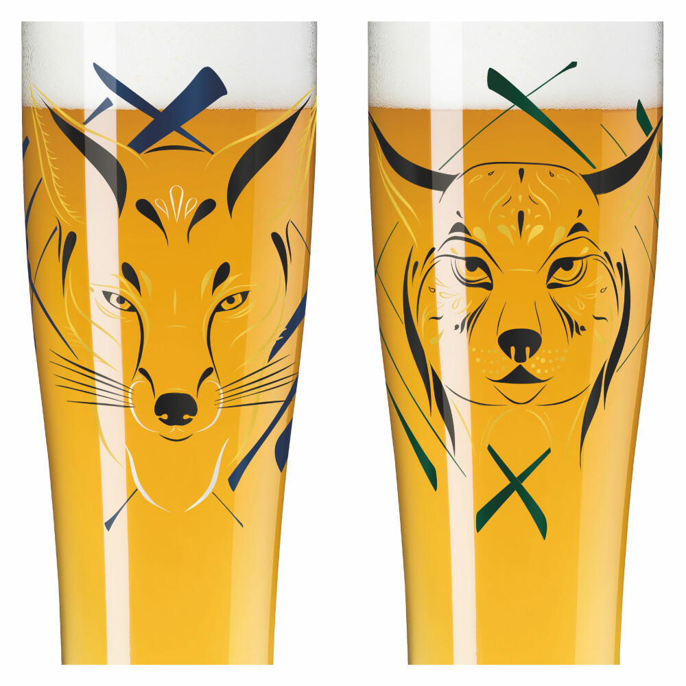 Ritzenhoff Brauchzeit Weizen 023 024 F24, set of 2, Ana Vasconcelos, wheat beer glass, glass, 646 ml, 3481012