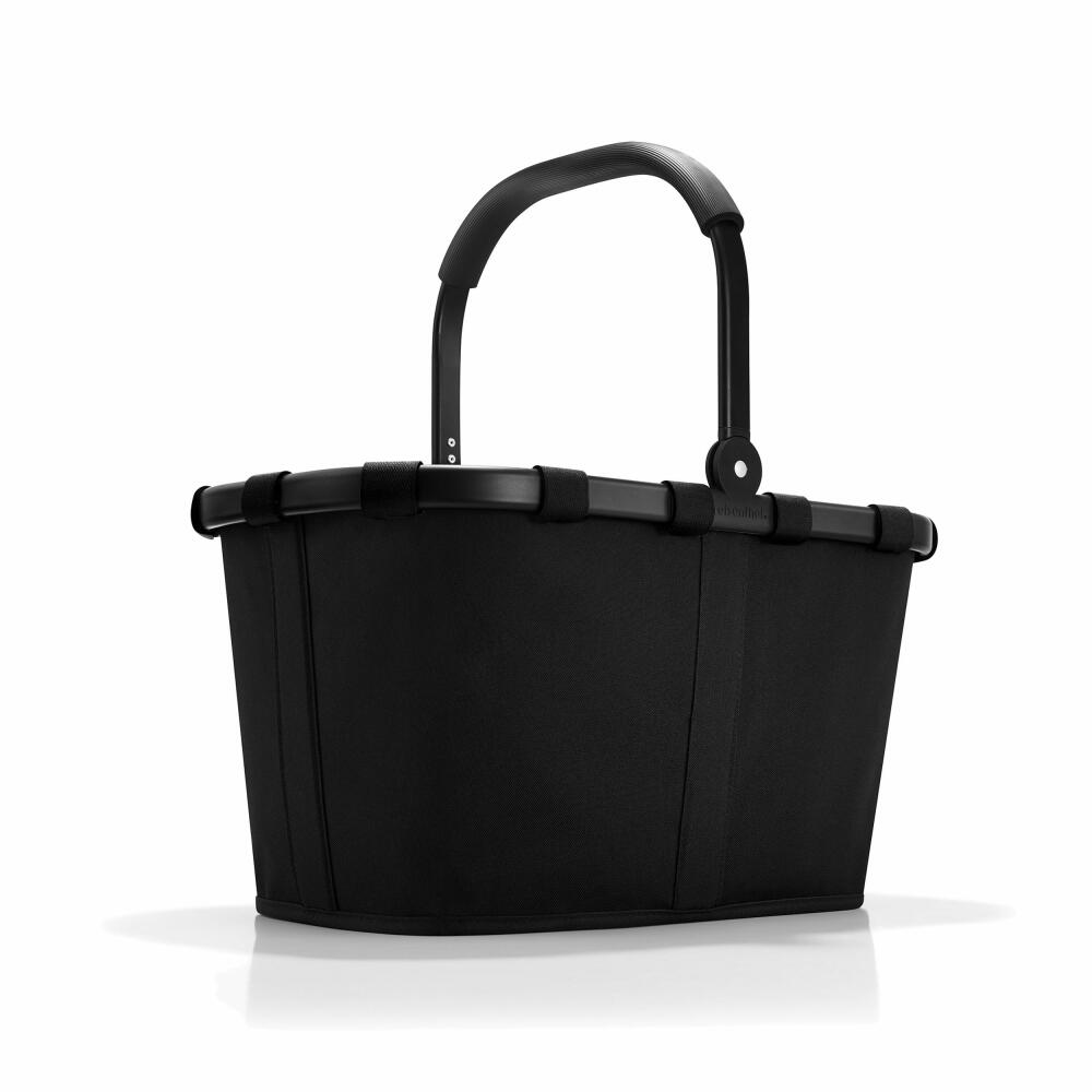 reisenthel carrybag mit cover, 2-tlg., Einkaufskorb, Deckel, Abdeckung, Korb, Polyestergewebe, frame black / black, 22 L