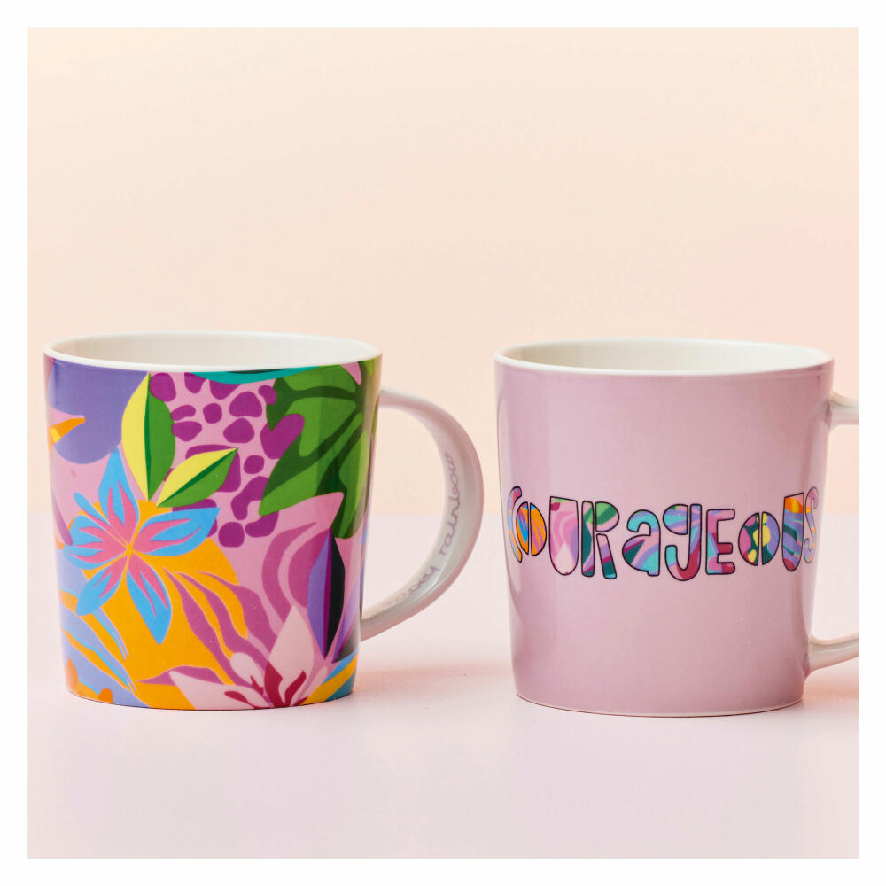 Maxwell &amp; Williams BE FIERCE Ceramic Coaster Courageous, Coaster, Ceramic / Cork, 10 cm, DU0414