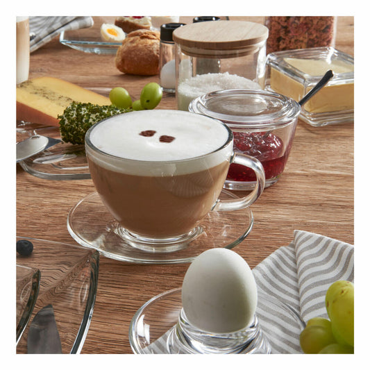 montana: :basic Untertasse, 12er Set, Kaffeeuntertasse, Kaffeeuntere, Untere, Unter Tasse, Glas, Ø 15 cm, 046054