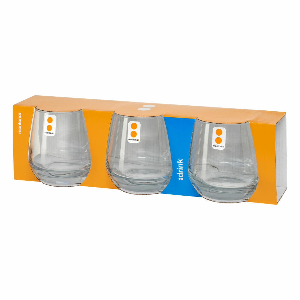 montana drinking glass :drink set of 3, mug, soda-lime glass, clear, 340 ml, 046004