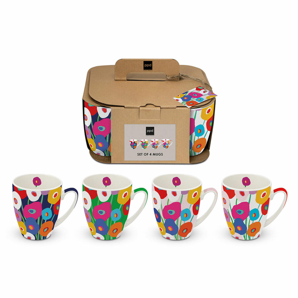 PPD Super Bloom x 4 Mug Set, set of 4, mug, coffee mug, cup, New Bone China, 350 ml, 160202700