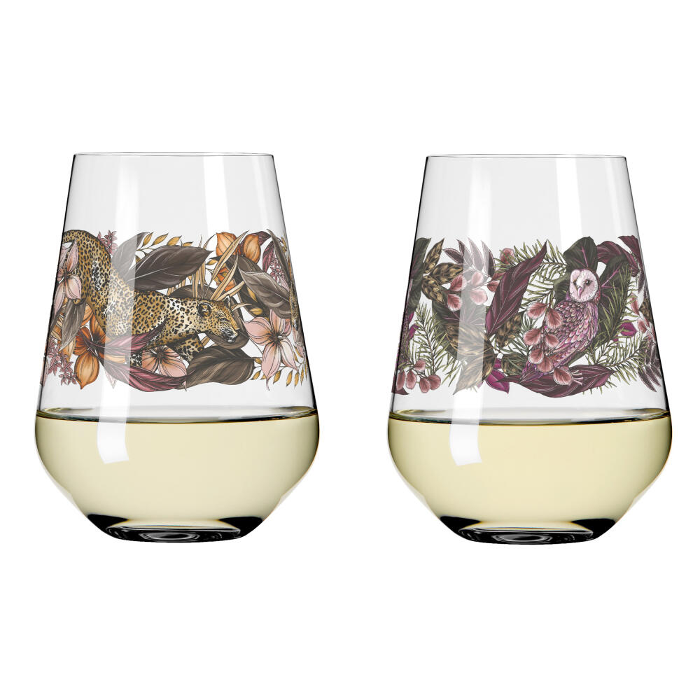 Ritzenhoff universal glass set of 2 shadow fauna 003, 004, Maggie Enterrios, crystal glass, 540 ml, 3911002