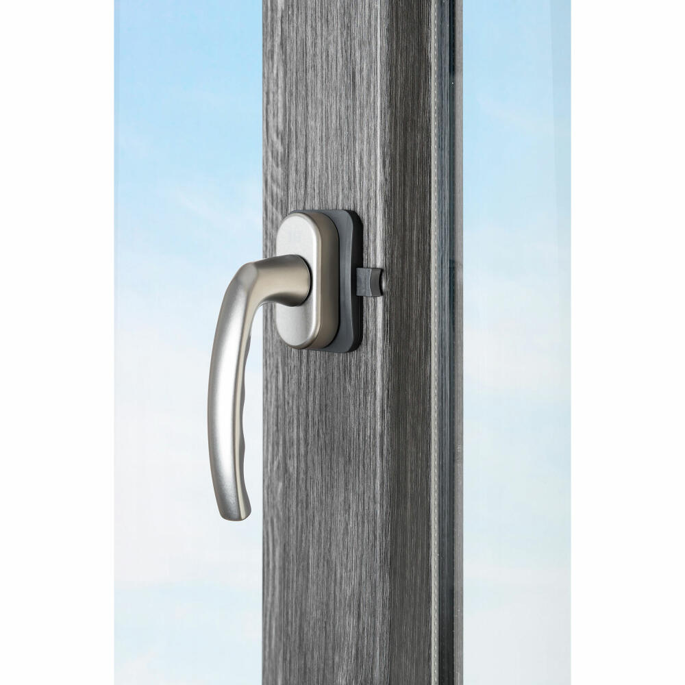 reer WinLock Fenster- und Balkontürsicherung, Fenstersicherung, Kinder Sicherung, Klemmschutz, Anthrazit, 70021