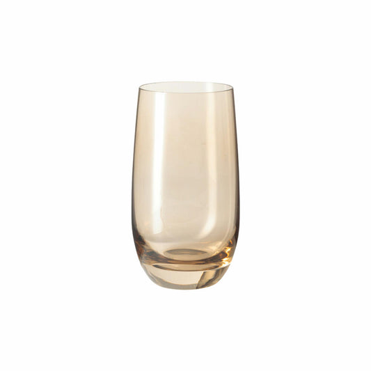 Leonardo Sora Trinkglas 6er Set, Saftglas, Wasserglas, Becher, Glas, Marrone, 270 ml, 14903