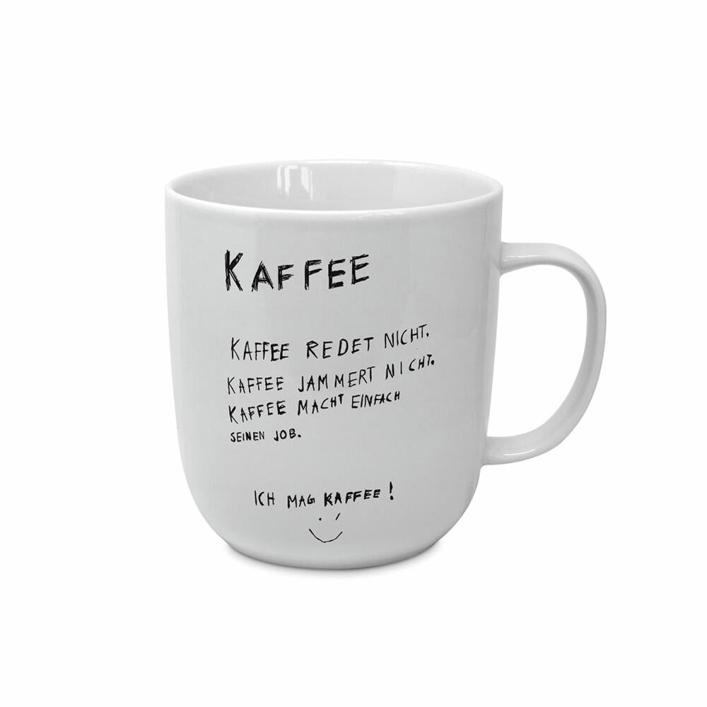 PPD Kaffee redet nicht Single Mug, Tasse, Teetasse, Kaffetasse, Kaffee Becher, New Bone China, 400 ml, 164100581