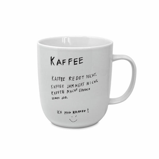 PPD Kaffee redet nicht Single Mug, Tasse, Teetasse, Kaffetasse, Kaffee Becher, New Bone China, 400 ml, 164100581