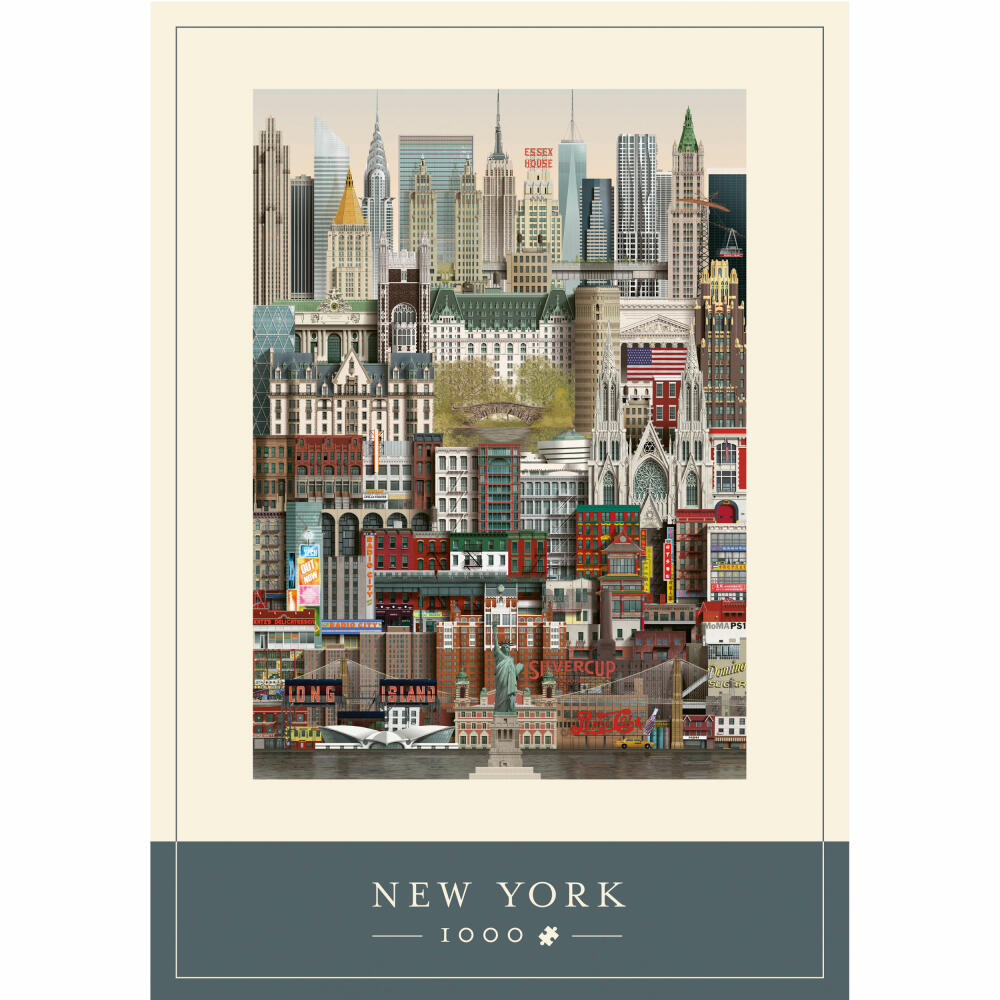 Martin Schwartz Puzzle New York, Städtepuzzle USA, 50 x 70 cm, 1000 Teile, MS0605