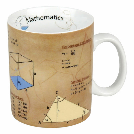 Könitz Math Knowledge Mug English, Mug, Cup, Coffee Cup, Porcelain, 460 ml, 11 1 330 2063