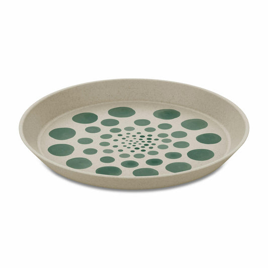 Koziol Teller-Set Connect Plate Monstera Dots 4-tlg., Kuchenteller, Kunststoff, Nature Desert Sand, 20.5 cm, 1453700