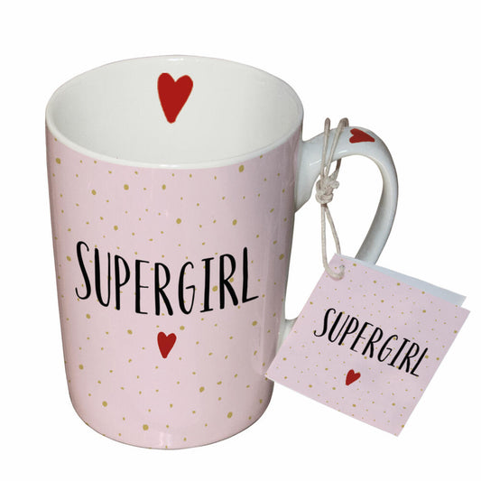 PPD Mug Supergirl, Handle Mug, Coffee Cup, Mug, Cup, New Bone China, Pink, 250 ml, 551301