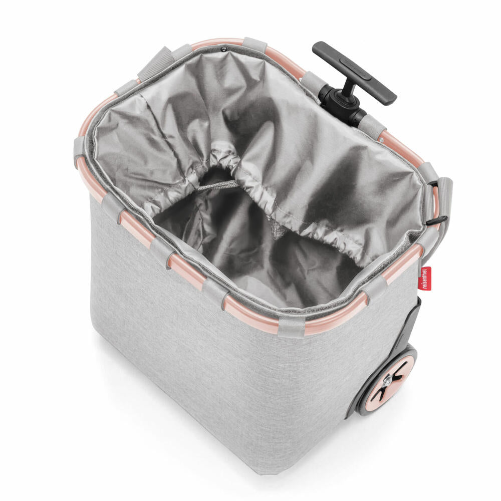 reisenthel carrycruiser, shopping trolley, shopping cart, trolley, polyester fabric, Frame Twist Sky Rose, 40 L, OE1036