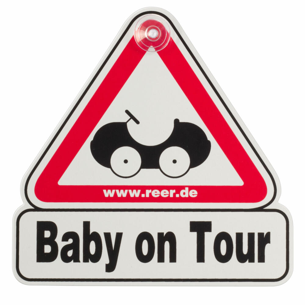 reer Baby on Tour car sign, with suction cup, information sign, information, sign, 80210