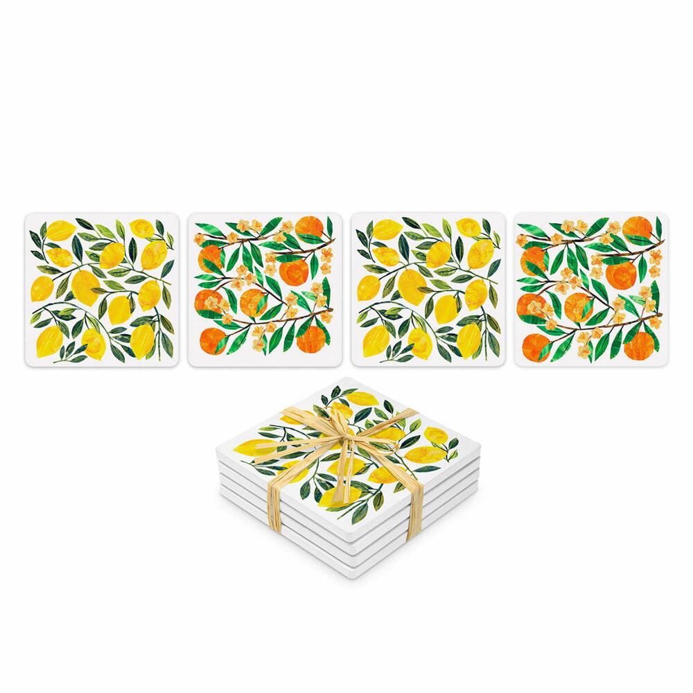 PPD Traceys Garden x 2 Design Coaster, 4-piece, Coaster, Glass Coaster, Dolomite, 186502702