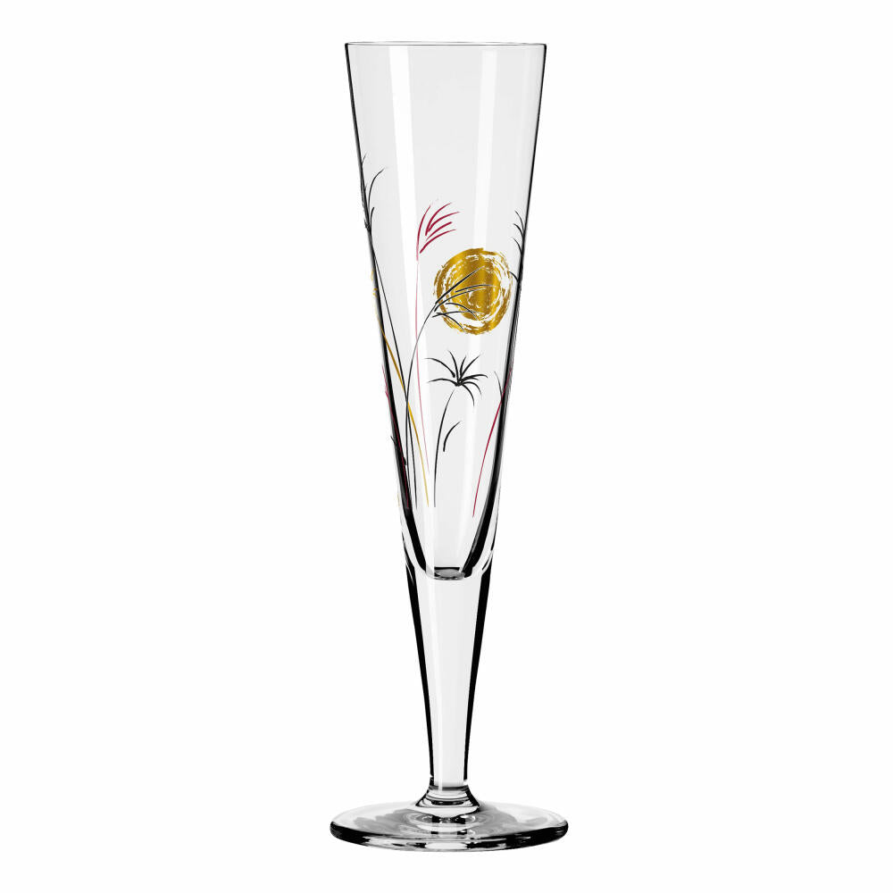 Ritzenhoff Champagne Glass Goldnacht Champagne 013, Rachel Hoshino, Crystal Glass, 205 ml, 1071013