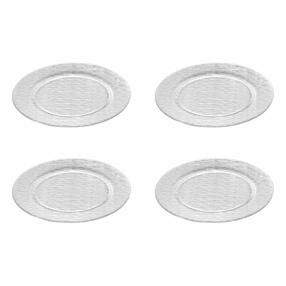 Leonardo City Placemat Set of 4, Flat Plate, Tableware, Ø 32 cm, Glass, 17196