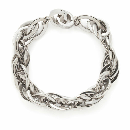 Leonardo Jewels Darlins Bracelet Plait, Stainless Steel Bracelet, Bracelet, Silver, 20.5 cm, 013954