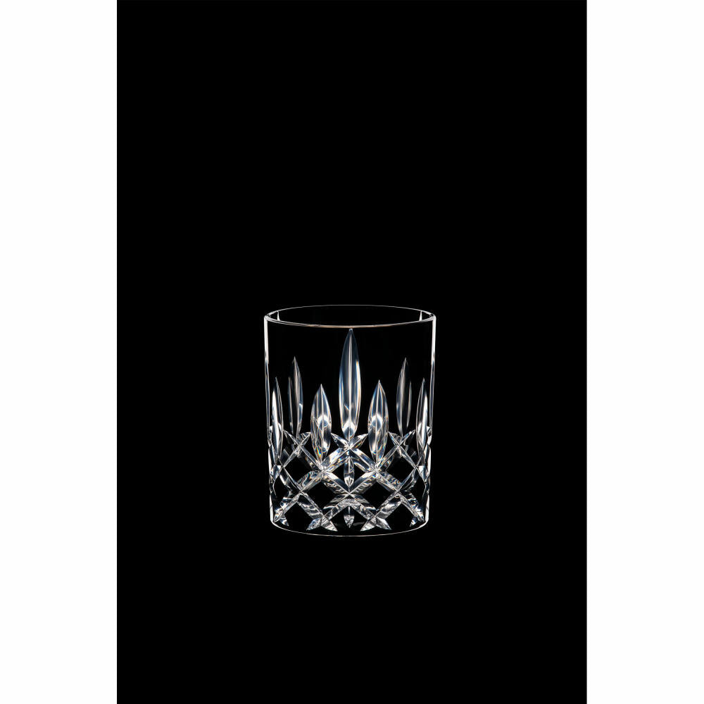 Riedel Laudon Becher, Whiskybecher, Tumbler, Trinkbecher, Glas, Trinkglas, Kristallglas, Schwarz, H 10 cm, 1515/02S3B