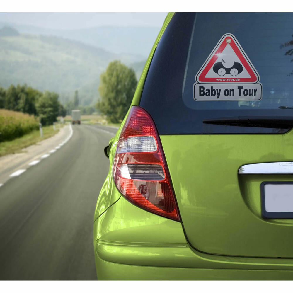 reer Baby on Tour car sign, with suction cup, information sign, information, sign, 80210