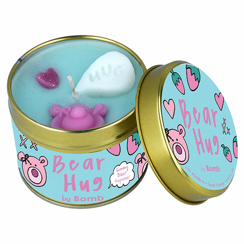 Bomb Cosmetics Duftkerze Scent Stories in Dose Bear Hug, Dosenkerze, Blau, PBEAHUG04